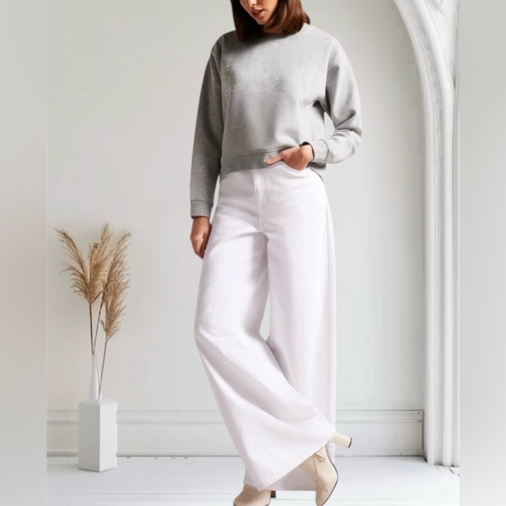Ted Baker Light Gray Lorito logo Embossed Sweatshirt Sz TD 3